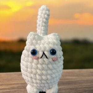Crochet cat plush toy Amigurumi kitty plushie, Crochet Cat Plushie, Soft Chubby Kitty Stuffed Animal, Handmade Crochet Amigurumi Cat