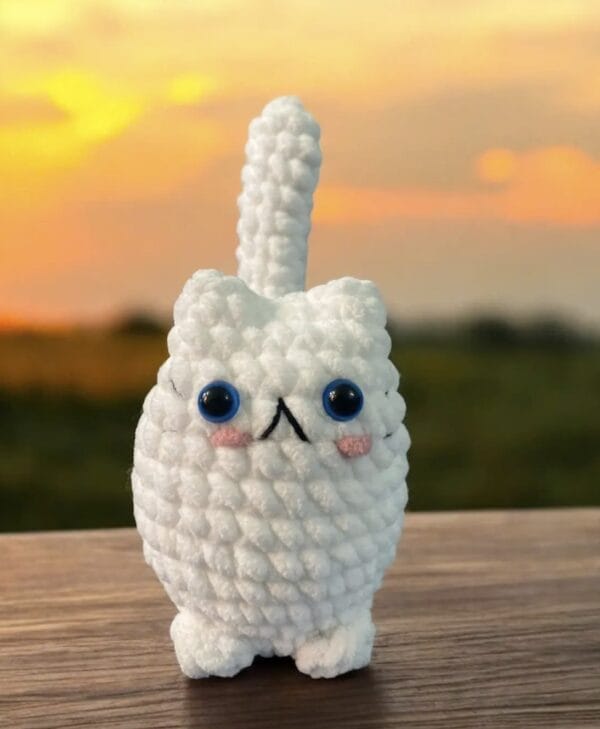 Crochet cat plush toy Amigurumi kitty plushie, Crochet Cat Plushie, Soft Chubby Kitty Stuffed Animal, Handmade Crochet Amigurumi Cat