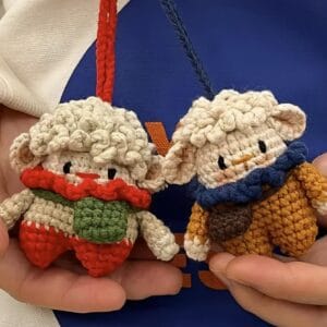 Crochet Cute Sheep Keychain, Crochet Sheep Keychain, Handmade Sheep, Crochet Keychain, Cute Keychain, Gift For Her, Gift For Him, CoupleGift