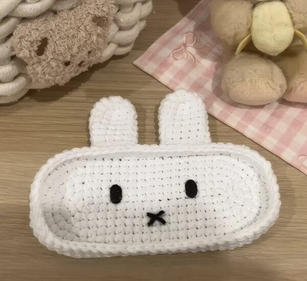 Crochet Miffy Glasses Holder, Bear Eyeglass Tray, Gift For Him, Gift For Her, Mother’s Day Gift, Miffy Glasses Holder, Bear Case Holder - Image 2