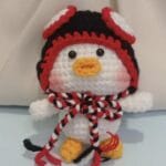 Handmade Crochet Duck Spider Lifestyle Keychain Bag With Charm, Handmade crochet Keychain, Duck Crochet Keychain, Easter day, Cute Keychain