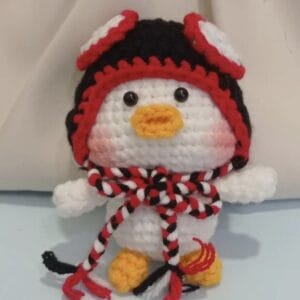 Handmade Crochet Duck Spider Lifestyle Keychain Bag With Charm, Handmade crochet Keychain, Duck Crochet Keychain, Easter day, Cute Keychain