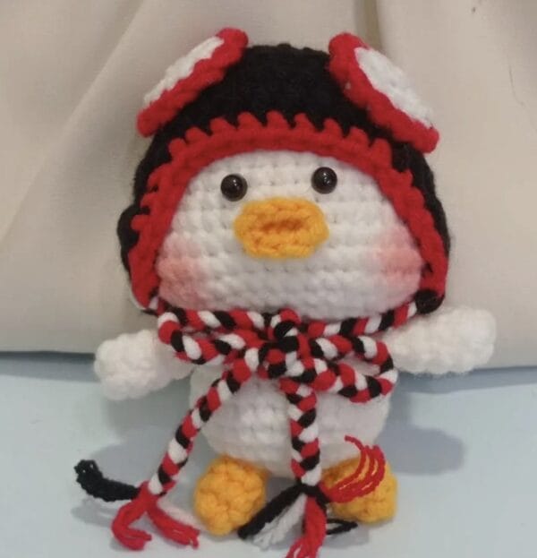 Handmade Crochet Duck Spider Lifestyle Keychain Bag With Charm, Handmade crochet Keychain, Duck Crochet Keychain, Easter day, Cute Keychain