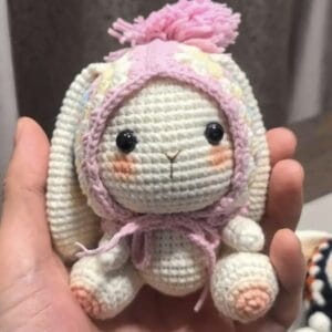 Handmade Crochet Bunny Miffy Lifestyle Keychain Bag With Charm, Handmade crochet Keychain, Bunny Crochet Keychain, Easter day, Cute Keychain