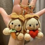 Crochet Cute Bunny Keychain, Cute Bunny Keychain, Handmade Bunny Crochet, Crochet Keychain, Cute Keychain, Gift For Her, Easter Day, Miffy