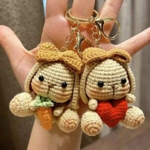 Crochet Cute Bunny Keychain, Cute Bunny Keychain, Handmade Bunny Crochet, Crochet Keychain, Cute Keychain, Gift For Her, Easter Day, Miffy