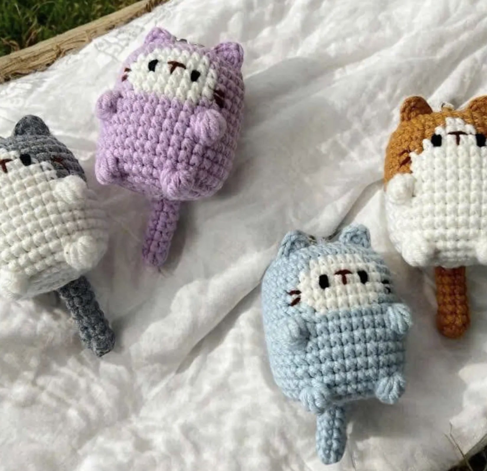 Crochet Cute Cat Keychain