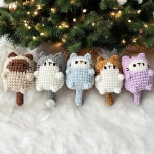 Crochet Cute Cat Keychain