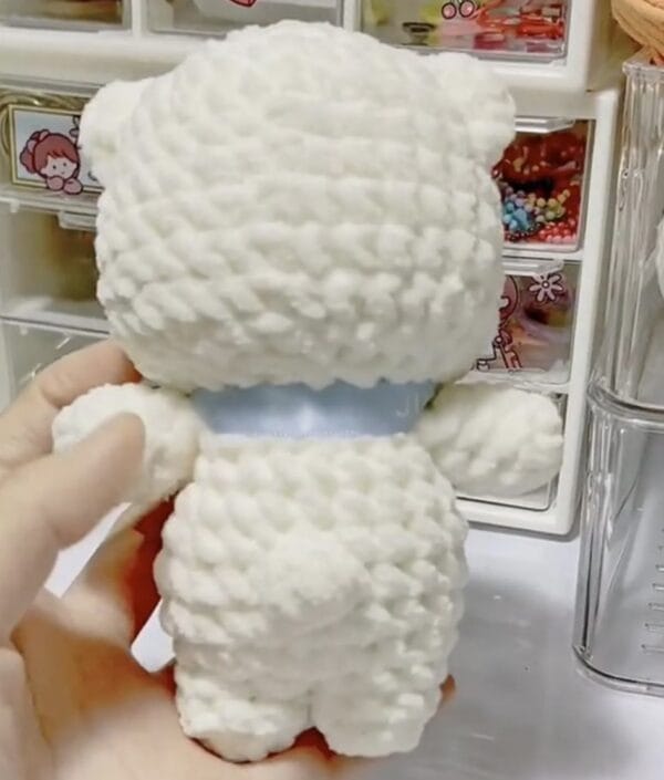 Crochet Polar Bear Keychain, White Polar Bear Crochet Keychain – Cute Amigurumi Plush Toy, Kawaii Bag Charm, Handmade Gift for Animal Lovers - Image 2