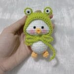 Handmade Crochet Cute Duck Lifestyle Keychain Bag With Charm