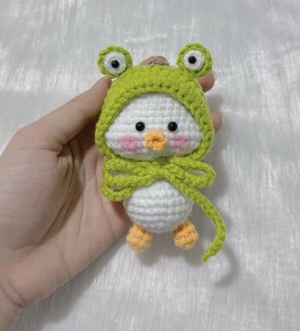 Handmade Crochet Cute Duck Lifestyle Keychain Bag With Charm